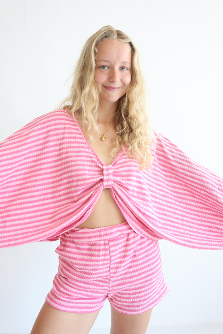 Striped Cotton Knit Lounge Set