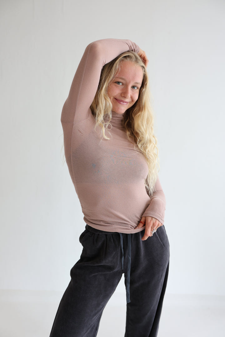 Cashmere Longsleeve mit Kragen Liliana (einfarbig)