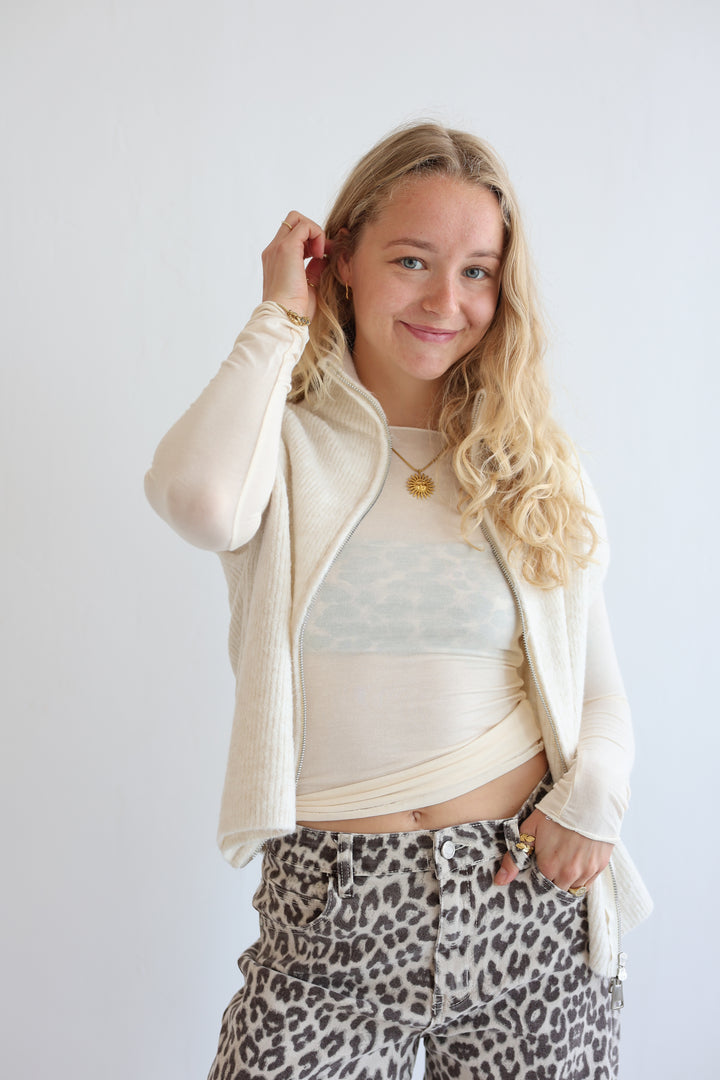 Casual Zipper Weste