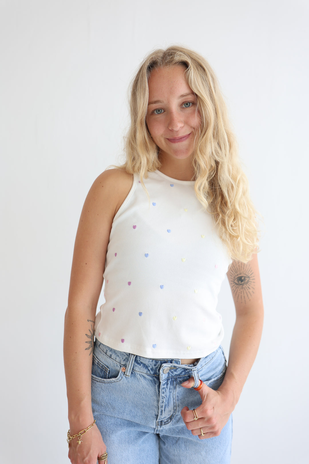Happy Hearts Colorful Tanktop
