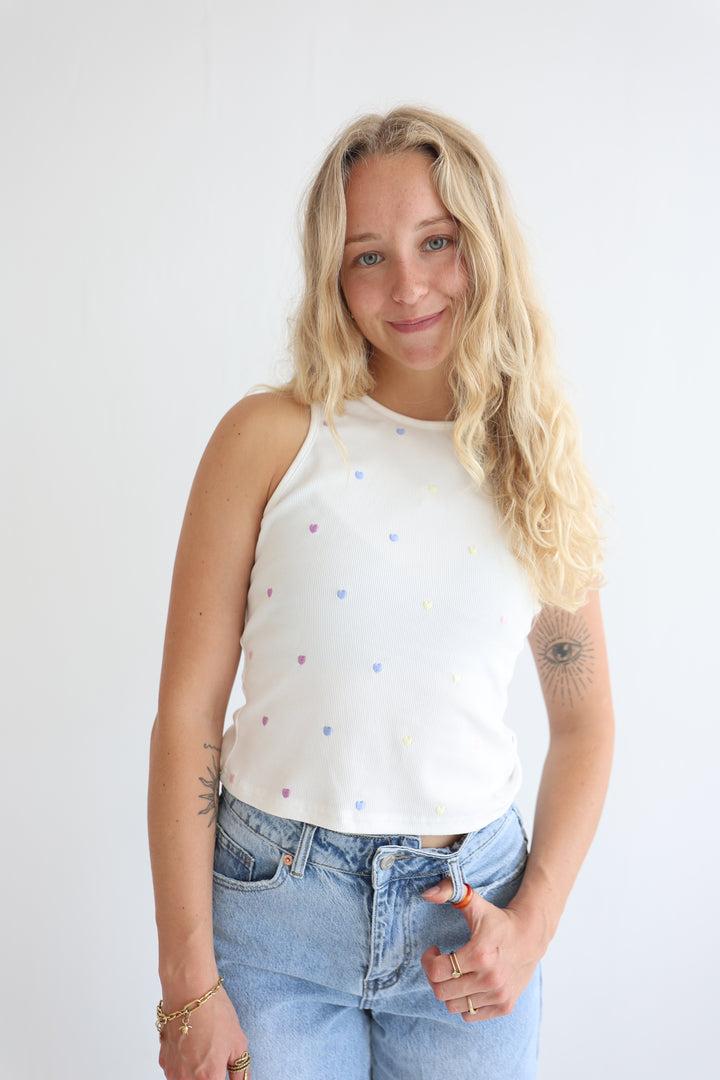 Happy Hearts Colorful Tanktop