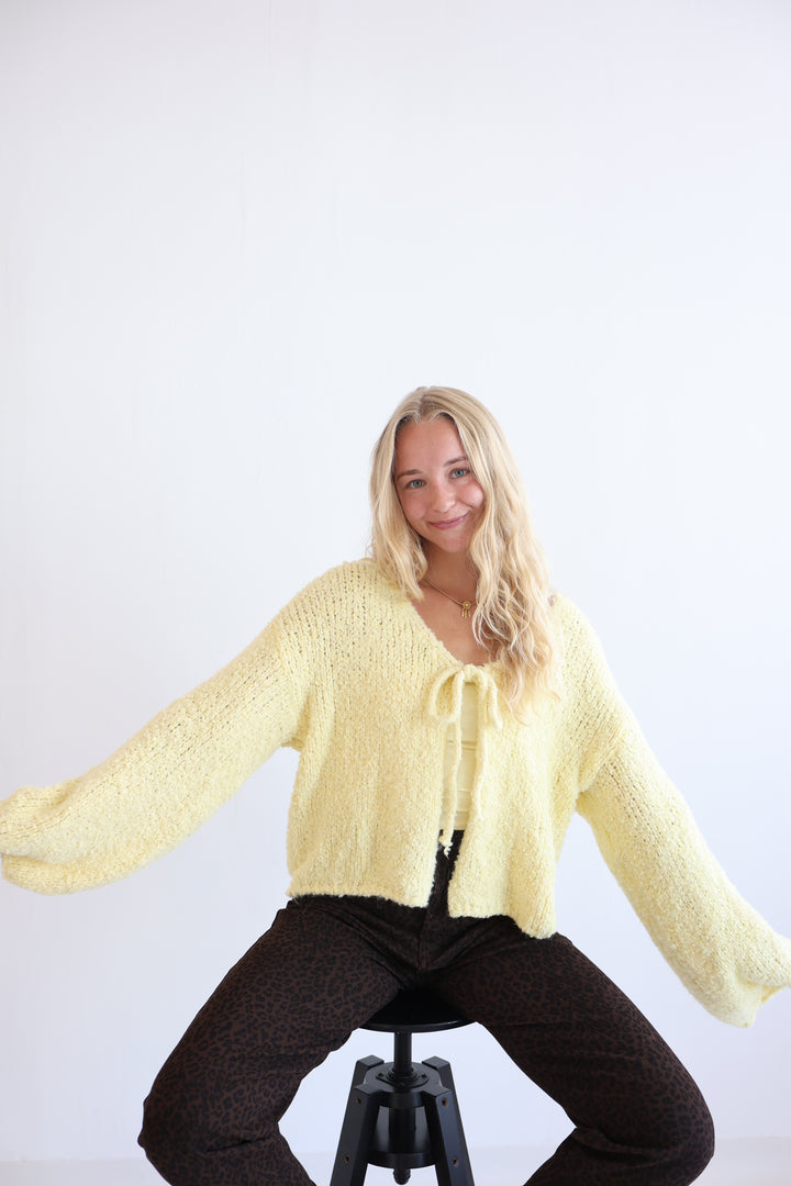 Cardigan Fluffy Tie