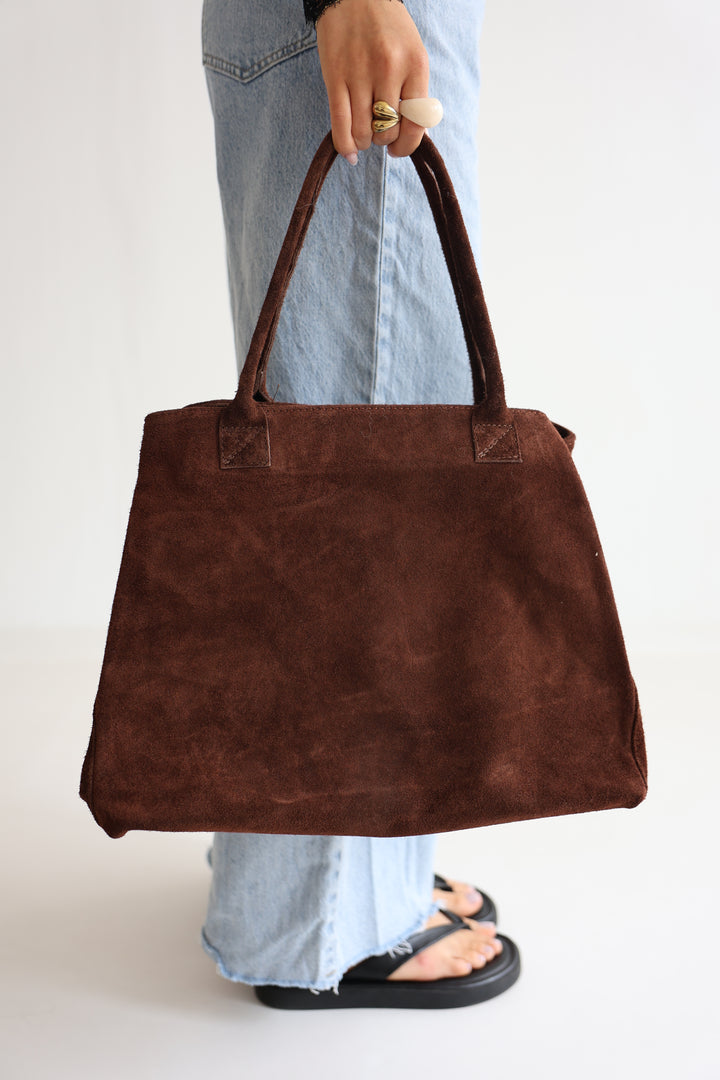 Shopper aus Wildleder Kamina