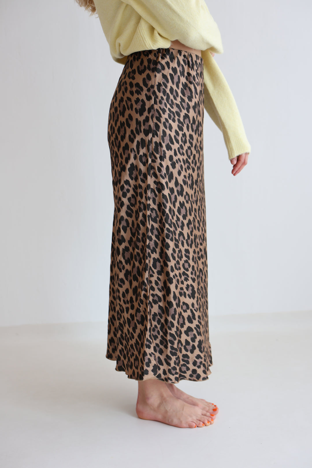 Langer Rock mit Leoprint Lion