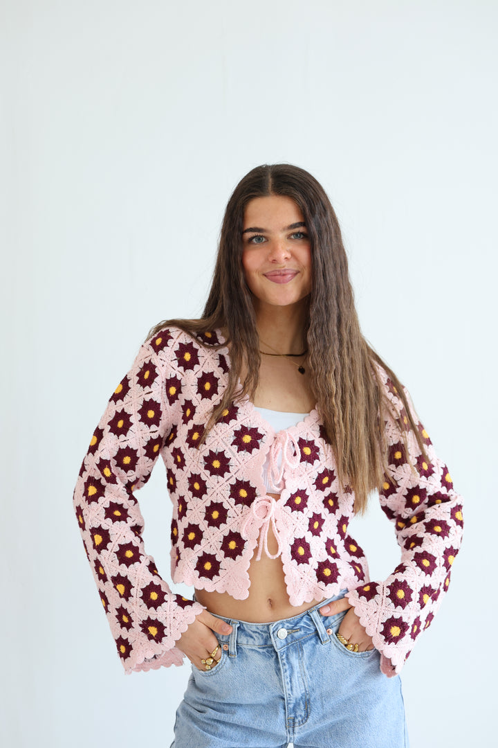 Häkelcardigan Amber Garden