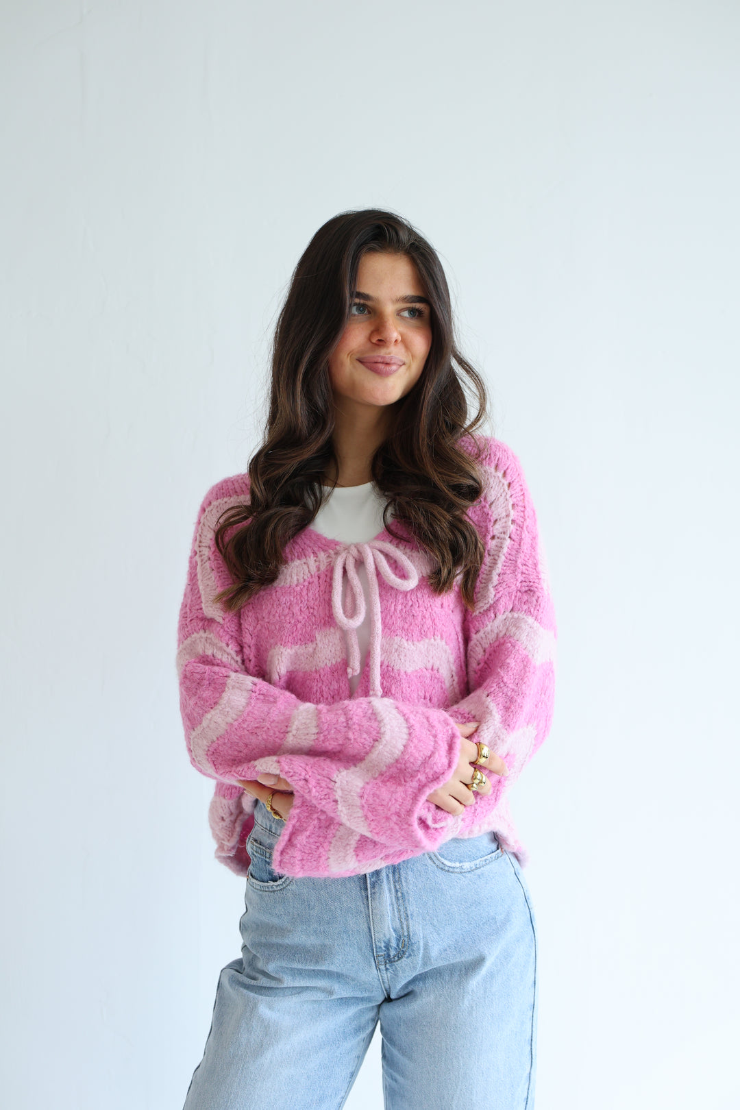Cardigan Wavy Stripes Cathy