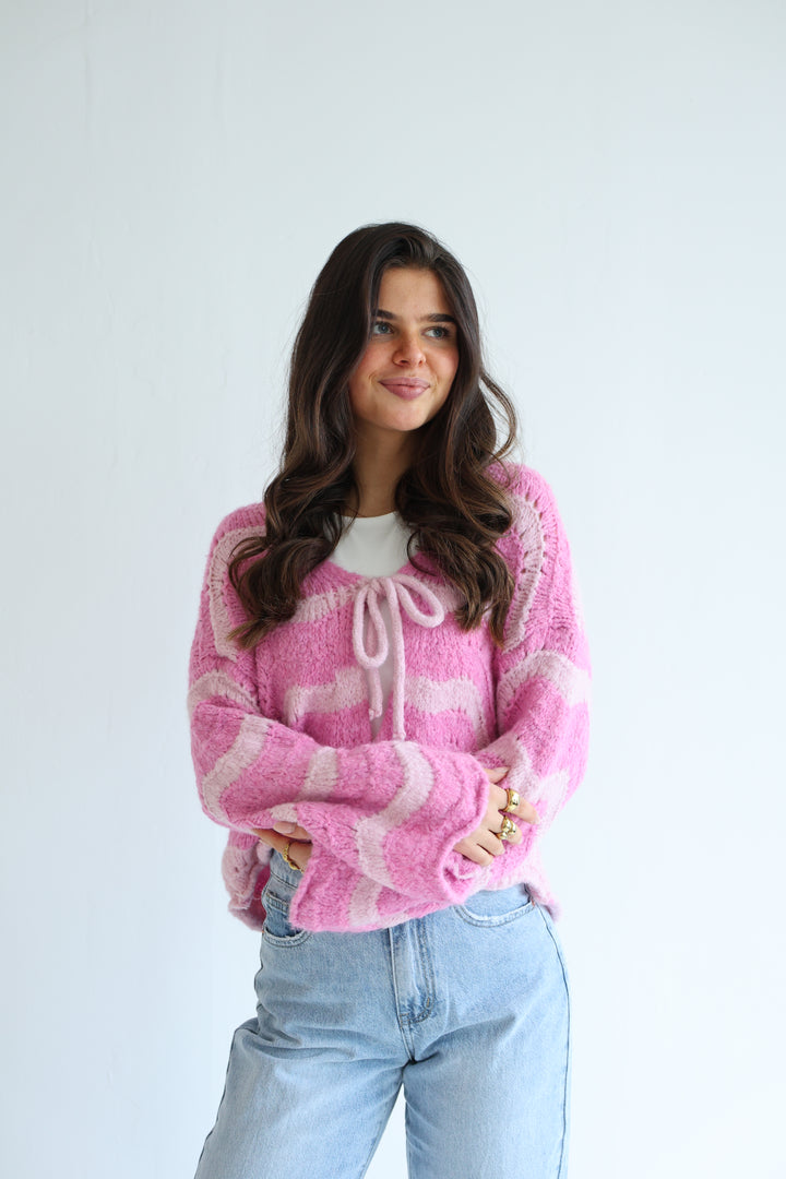 Cardigan Wavy Stripes Cathy