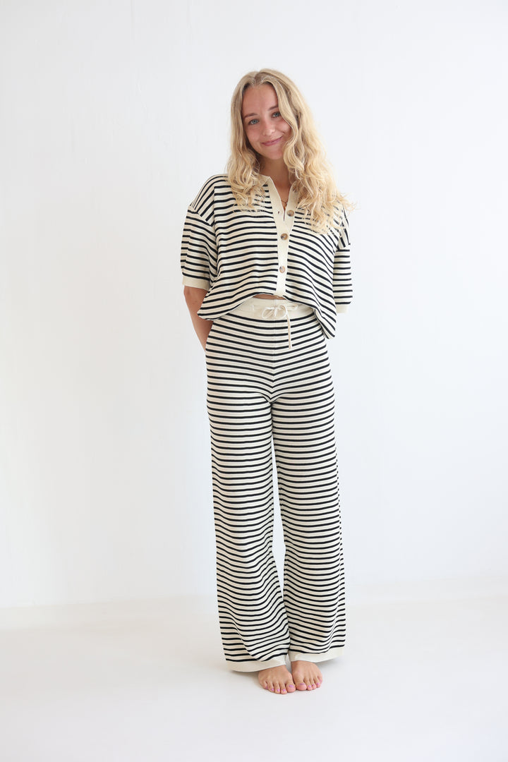 Kurzarm-Cardigan mit Lochstrickmuster Cool Fit