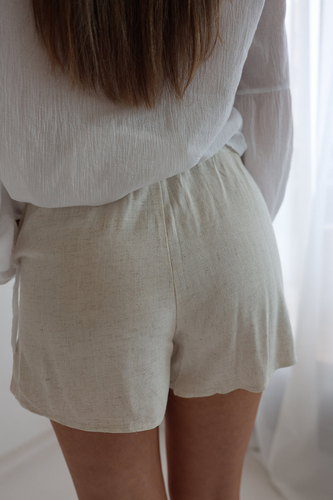 Leinenshorts mit Gummizug Leila