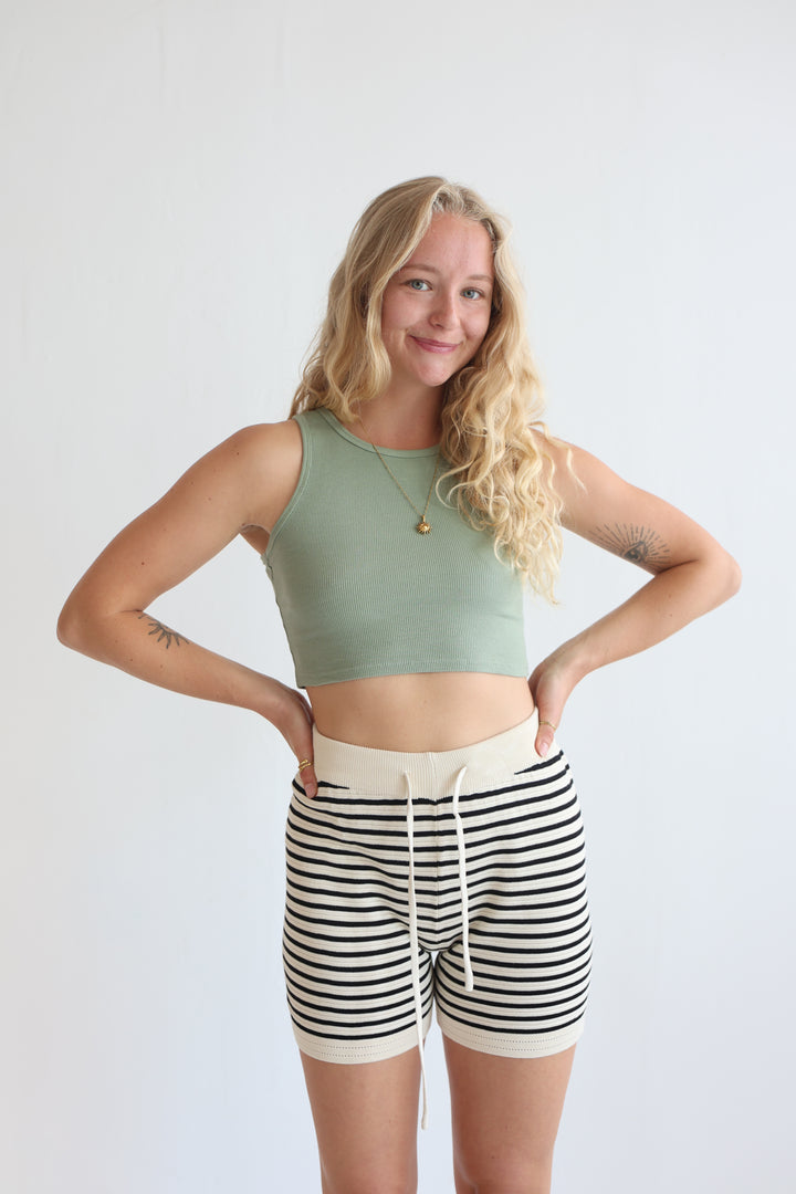 Beachside Striped Relaxed Shorts