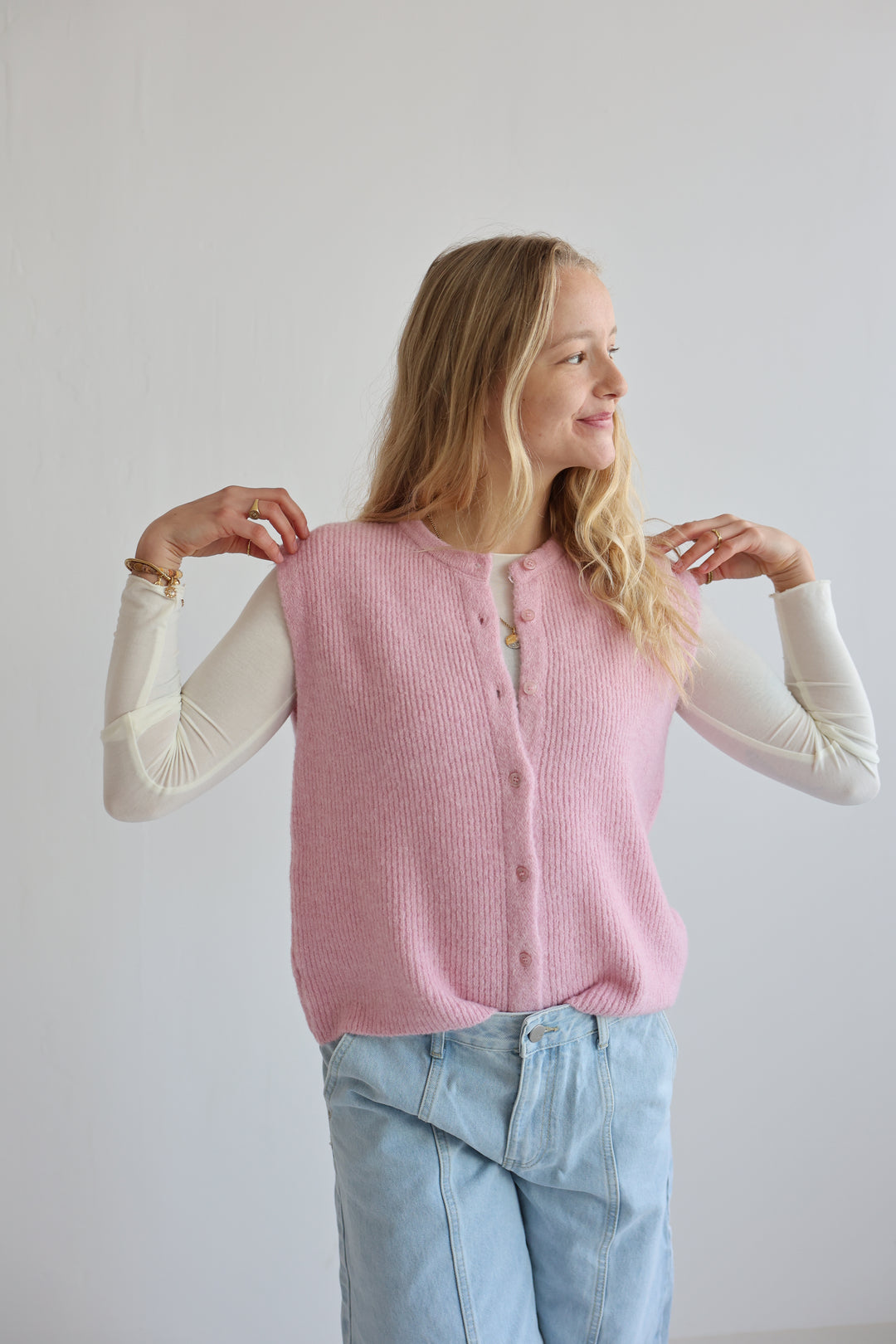 Einfarbige Weste Jolina