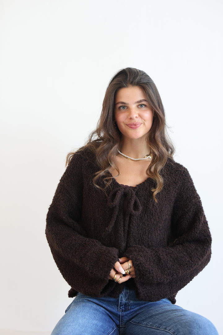 Cardigan Fluffy Tie