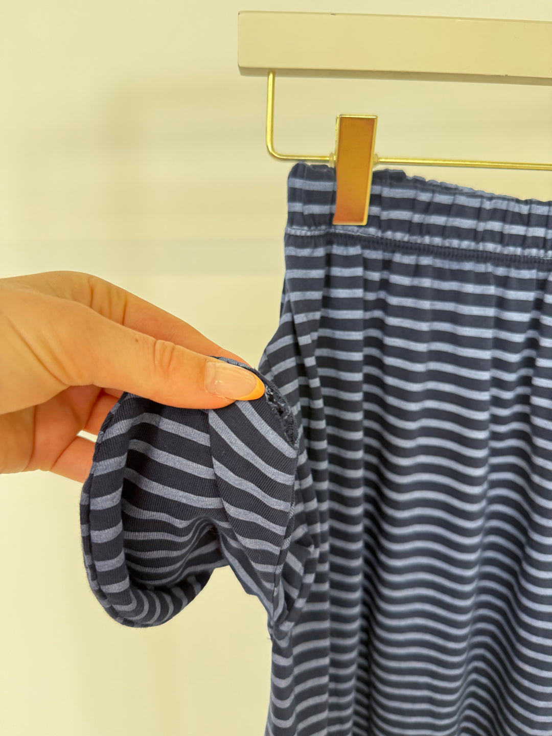 STRIPED SWEAT SKIRT DENIM BLUE (B-WARE)