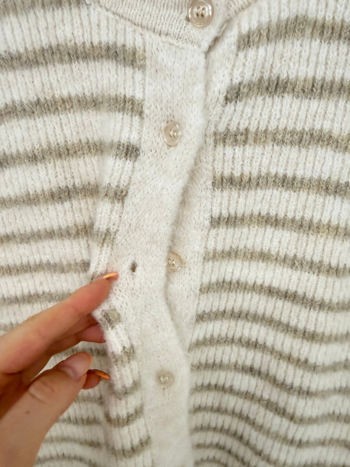 GESTREIFTE WESTE JOSEPHINE BEIGE (B-WARE)