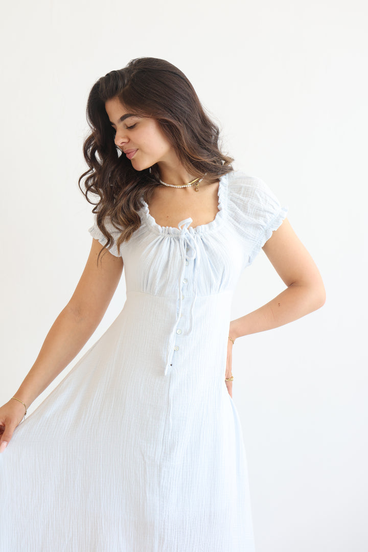 Taffy Pastel Ruffle Midi Dress