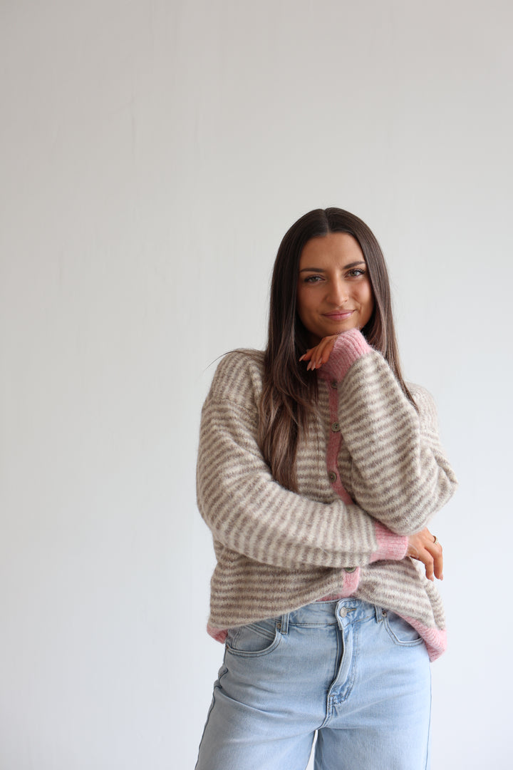 Gestreifter Cardigan Moodline Knit