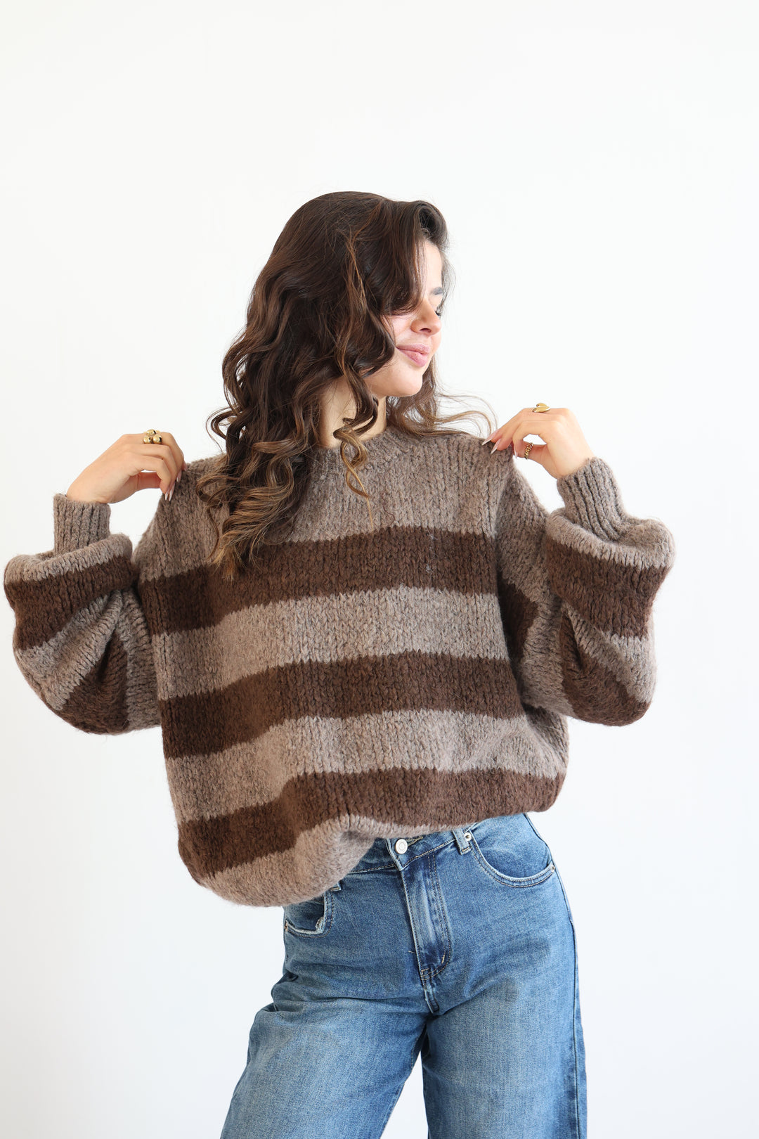Fluffy Blockstripes Pullover Hannah