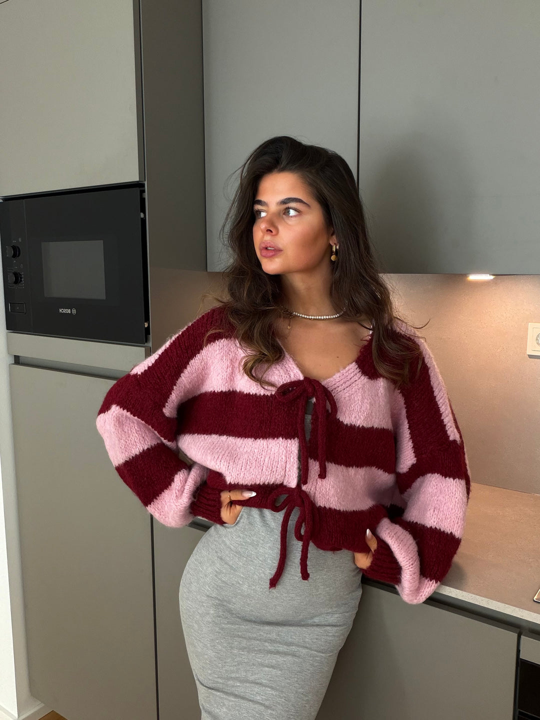 Gestreifter Cardigan Luana