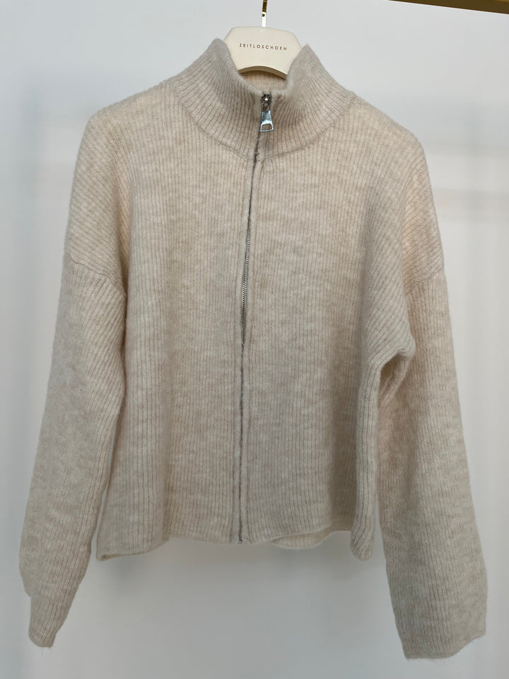 CASUAL ZIPPER CARDIGAN SOFT VANILLA (B-WARE)