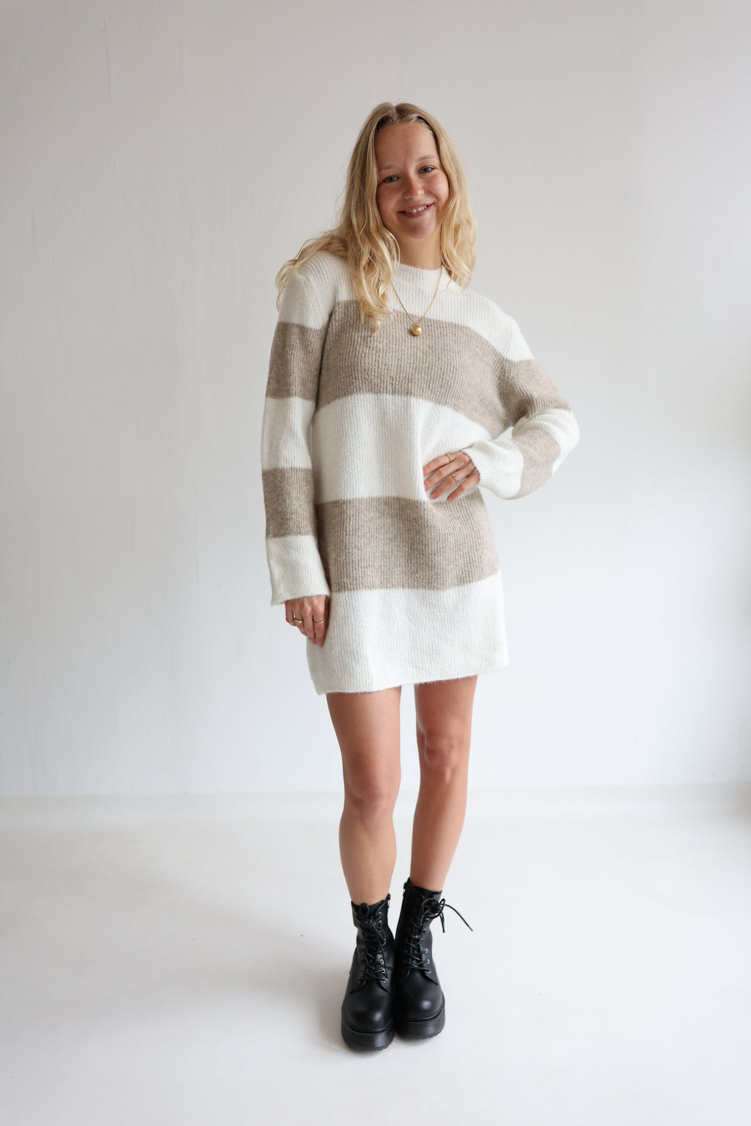 Soft Stripe Knit Dress