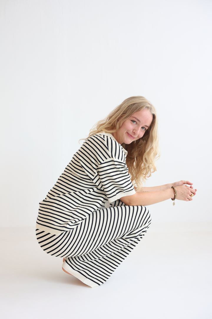 Kurzarm-Cardigan mit Lochstrickmuster Cool Fit