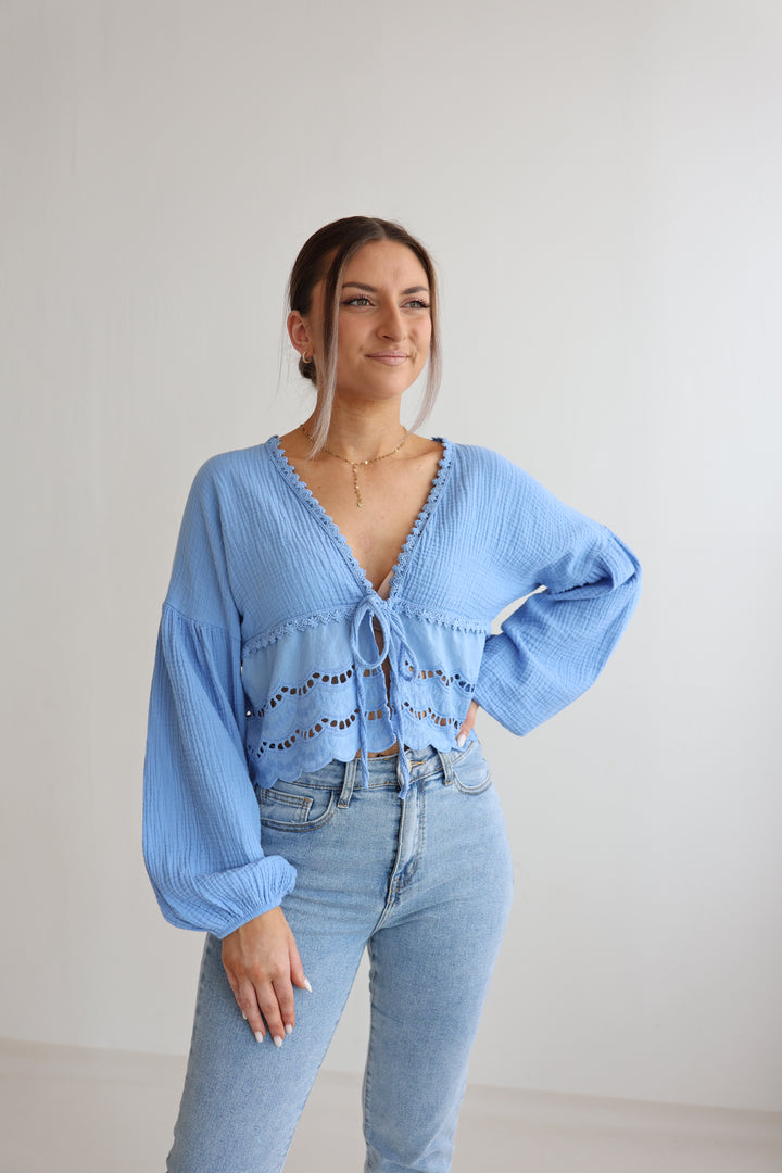 Musselinbluse Sweet Ruffles