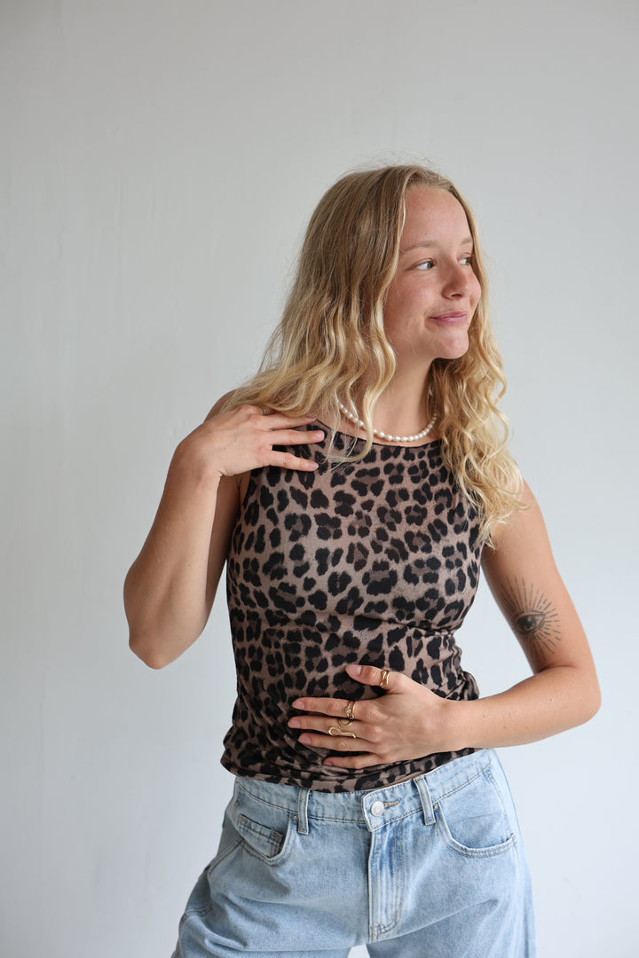 Cashmere Top Wild Leo