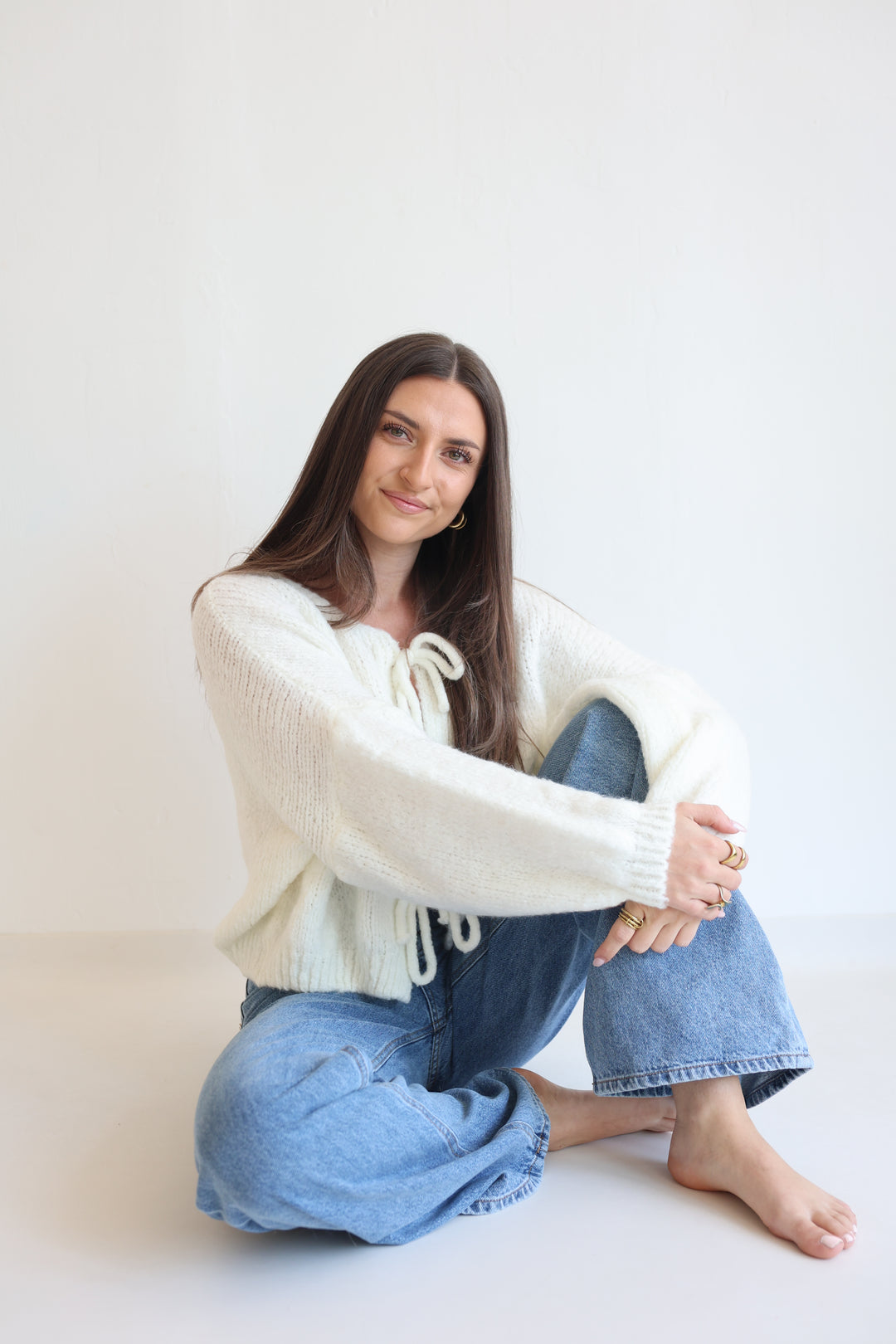 Langarm Cardigan mit Schleifen Lilly