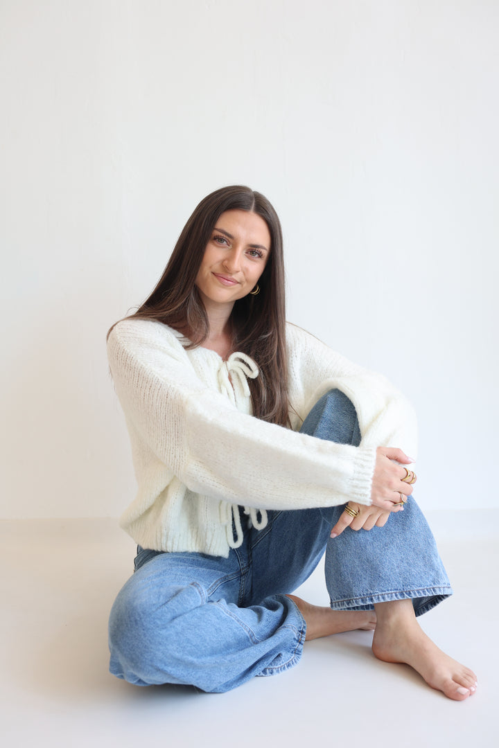Langarm Cardigan mit Schleifen Lilly