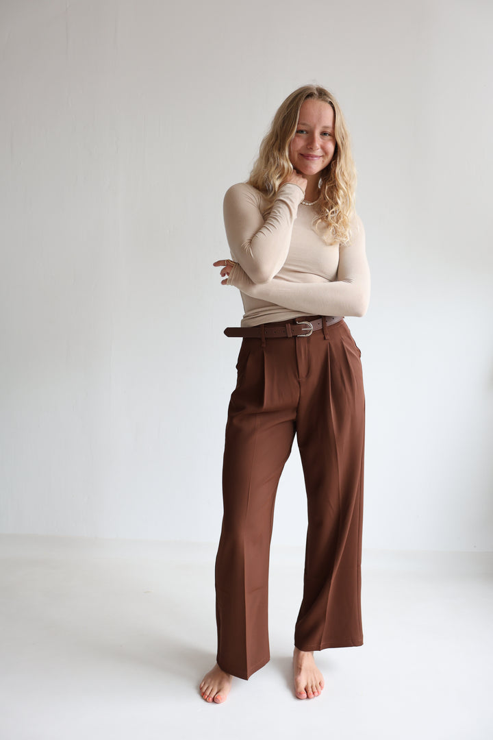 Bundfaltenhose mit Gürtel Anna