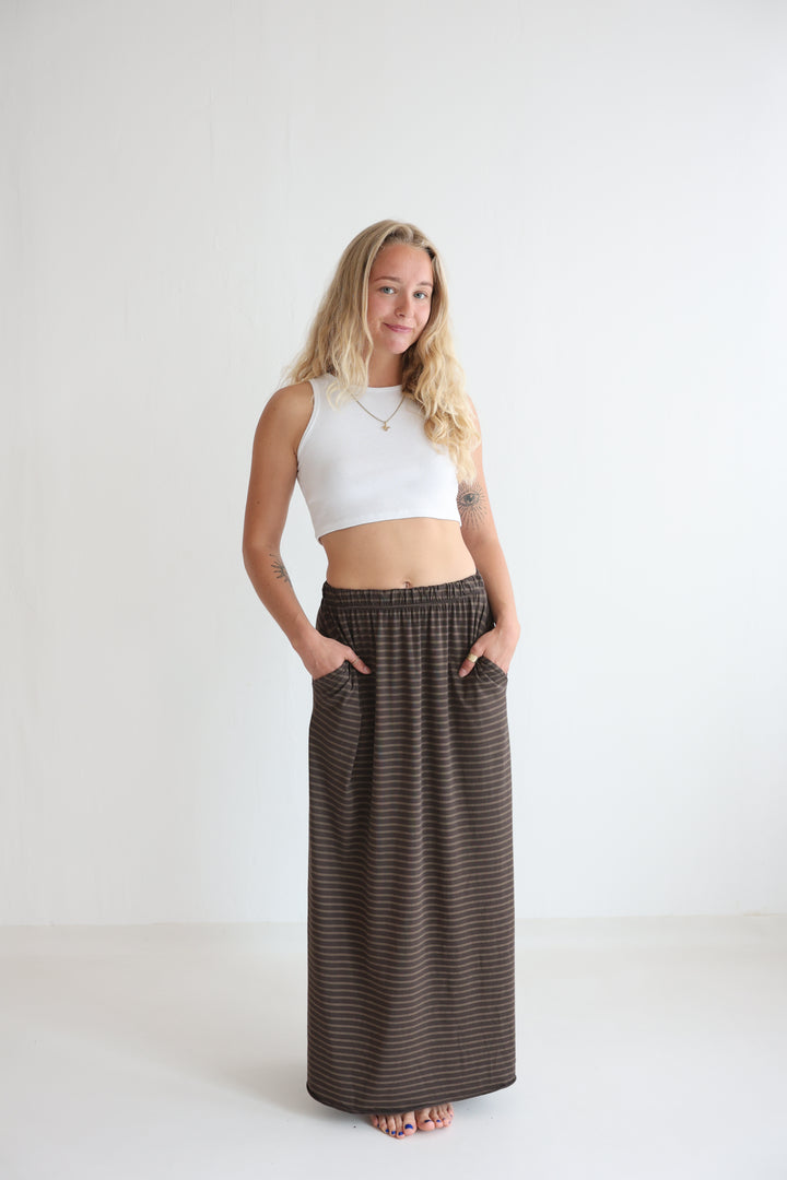 Striped Sweat Skirt