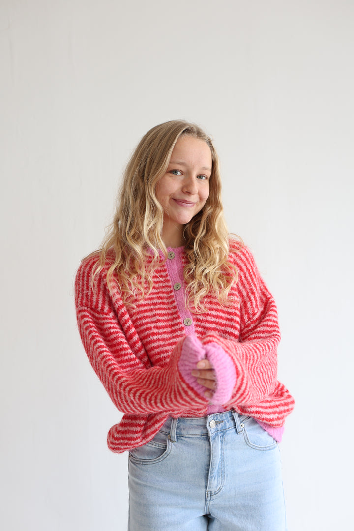 Gestreifter Cardigan Moodline Knit