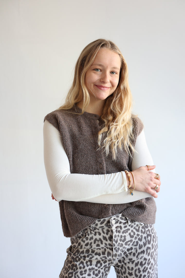 Einfarbige Weste Jolina