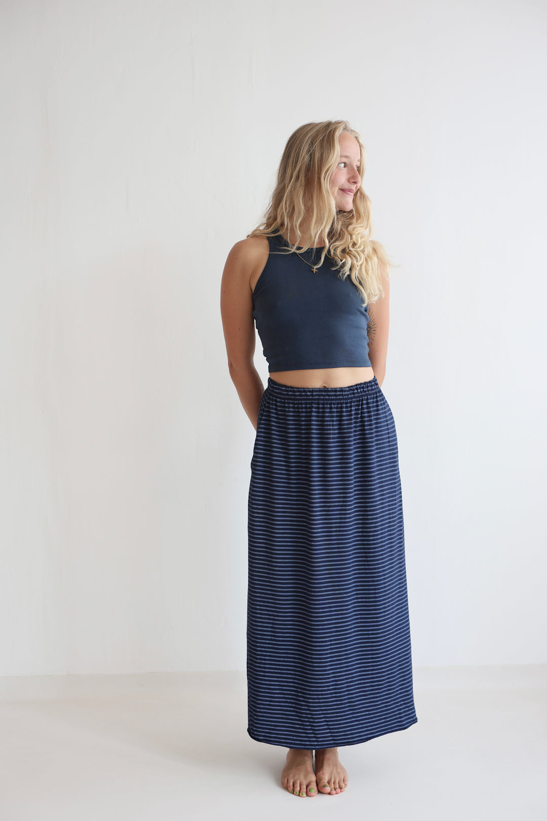 Striped Sweat Skirt