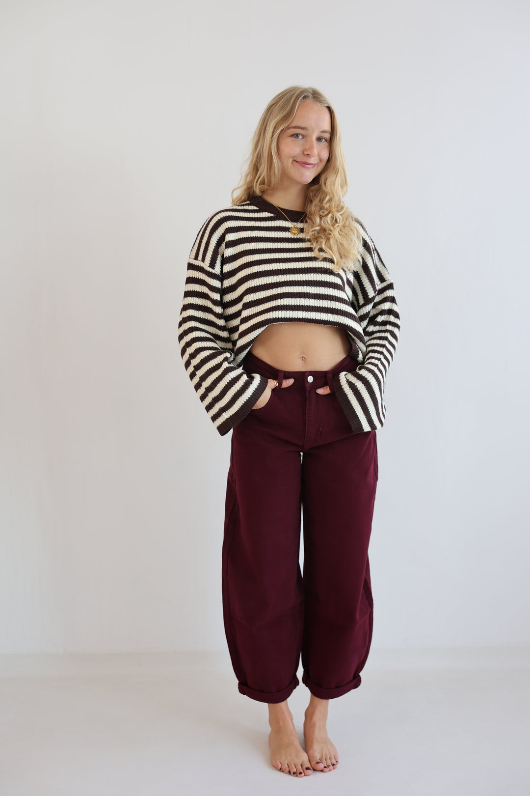 Ruby Wine Ballon Jeans