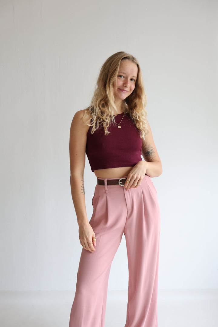 Bundfaltenhose mit Gürtel Anna