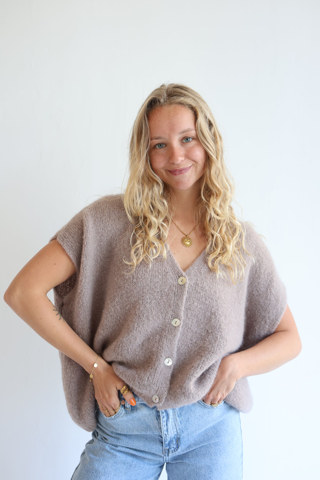 Lockere Pullunder-Weste Gina