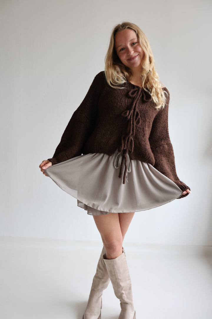 Langarm Cardigan mit Schleifen Lilly