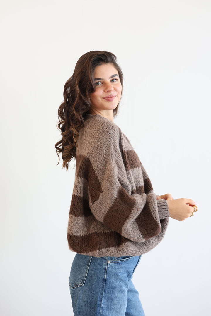 Fluffy Blockstripes Pullover Hannah