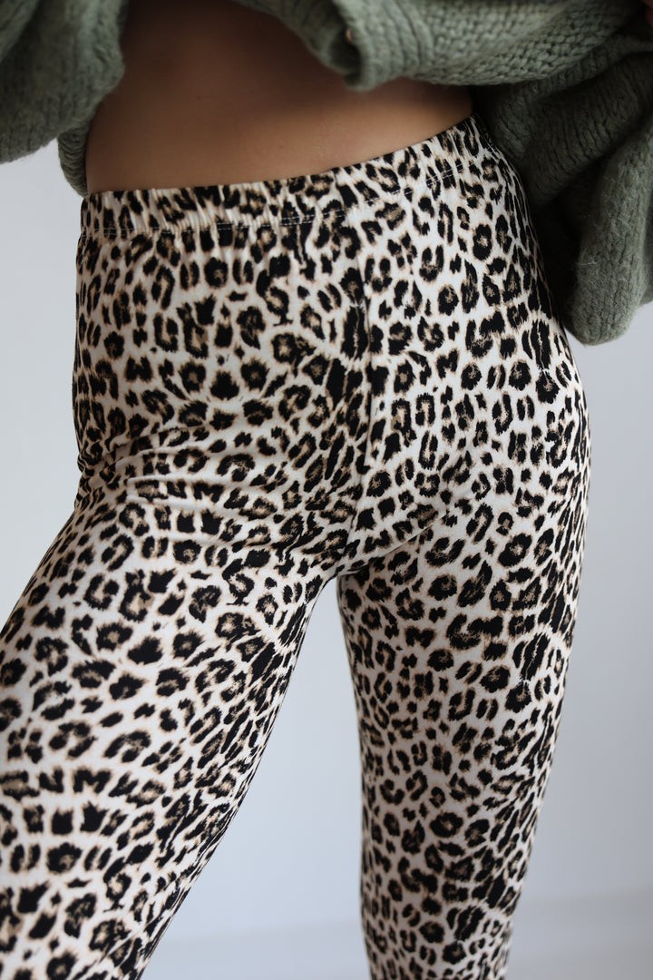 Leggings mit Leoprint aus Viskose Bibi