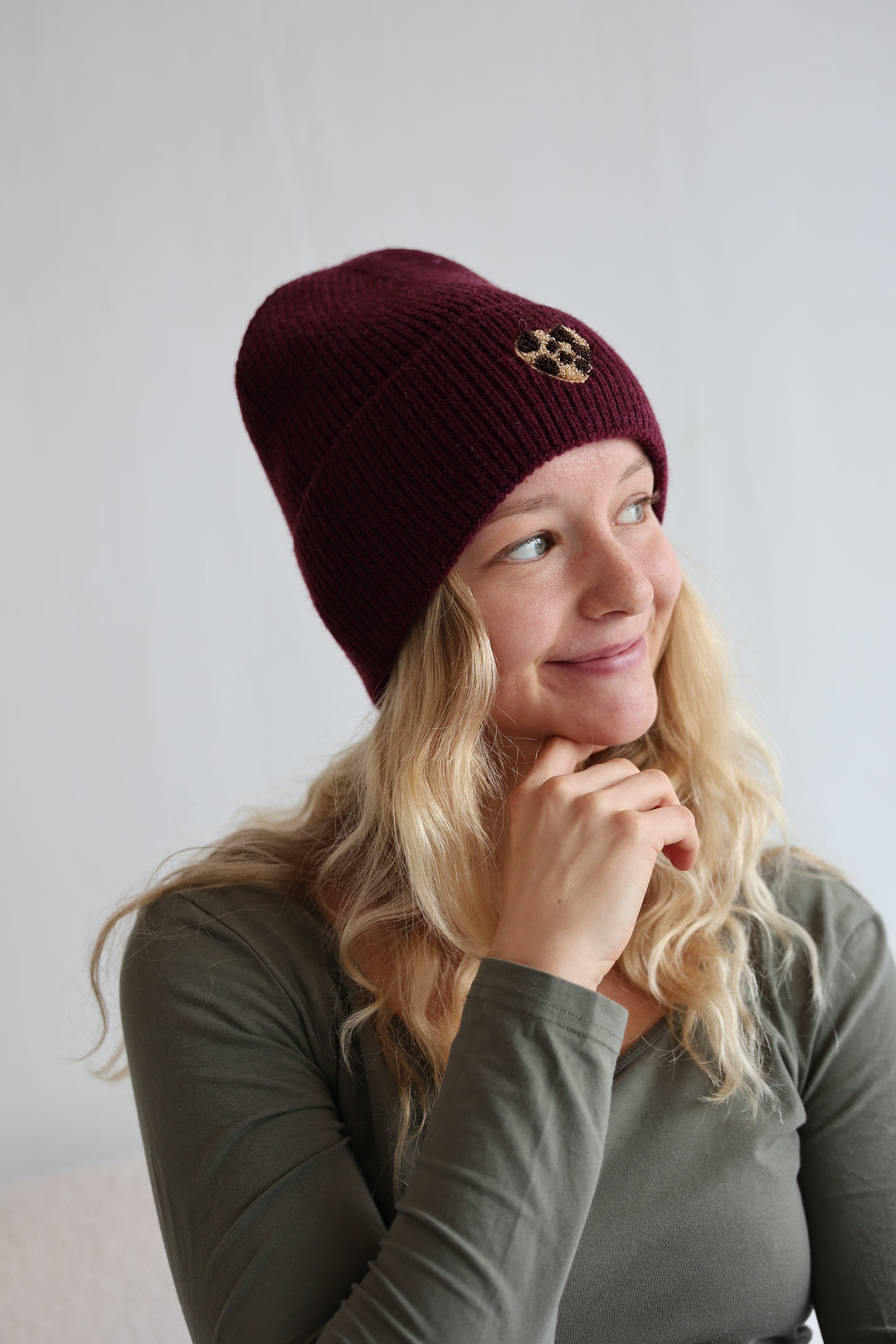 Mütze Leopard Heart