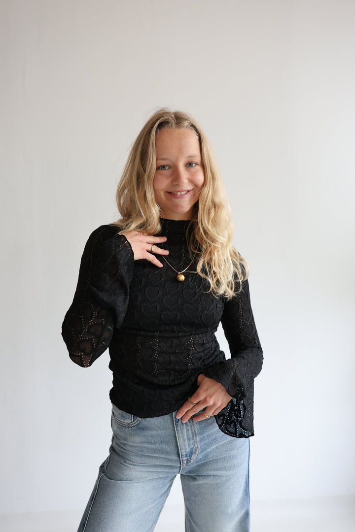 Spitzenlongsleeve Heartful