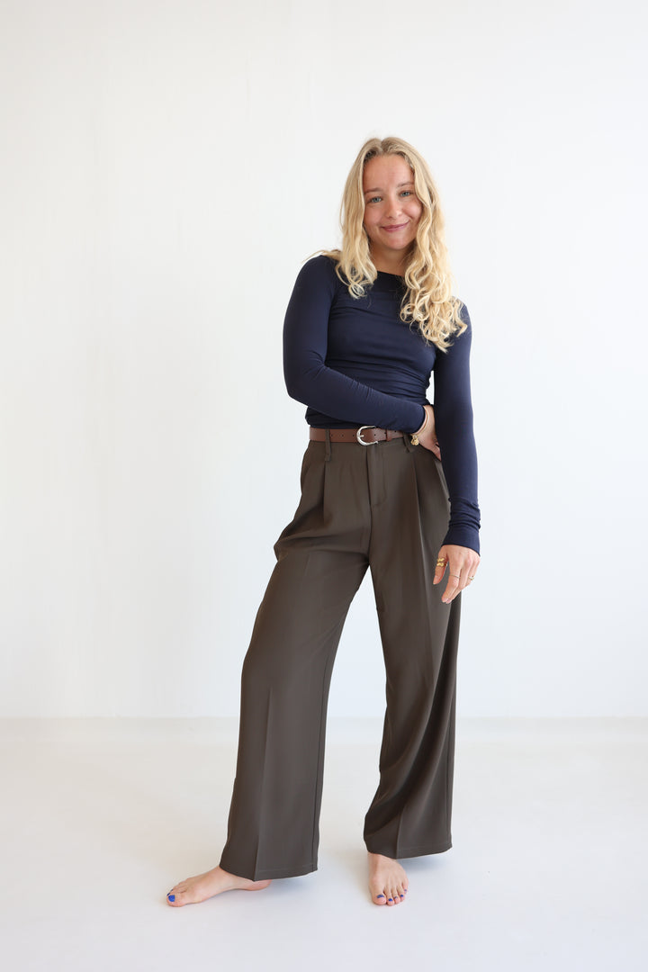 Bundfaltenhose mit Gürtel Anna