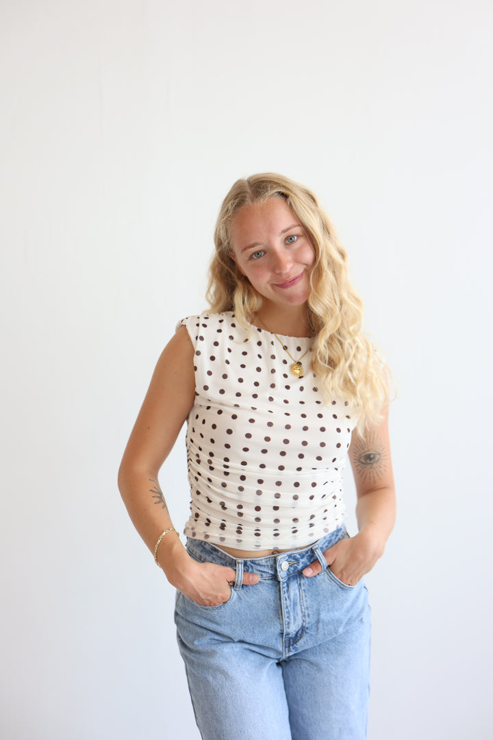 Ruffled Polka Dots Top