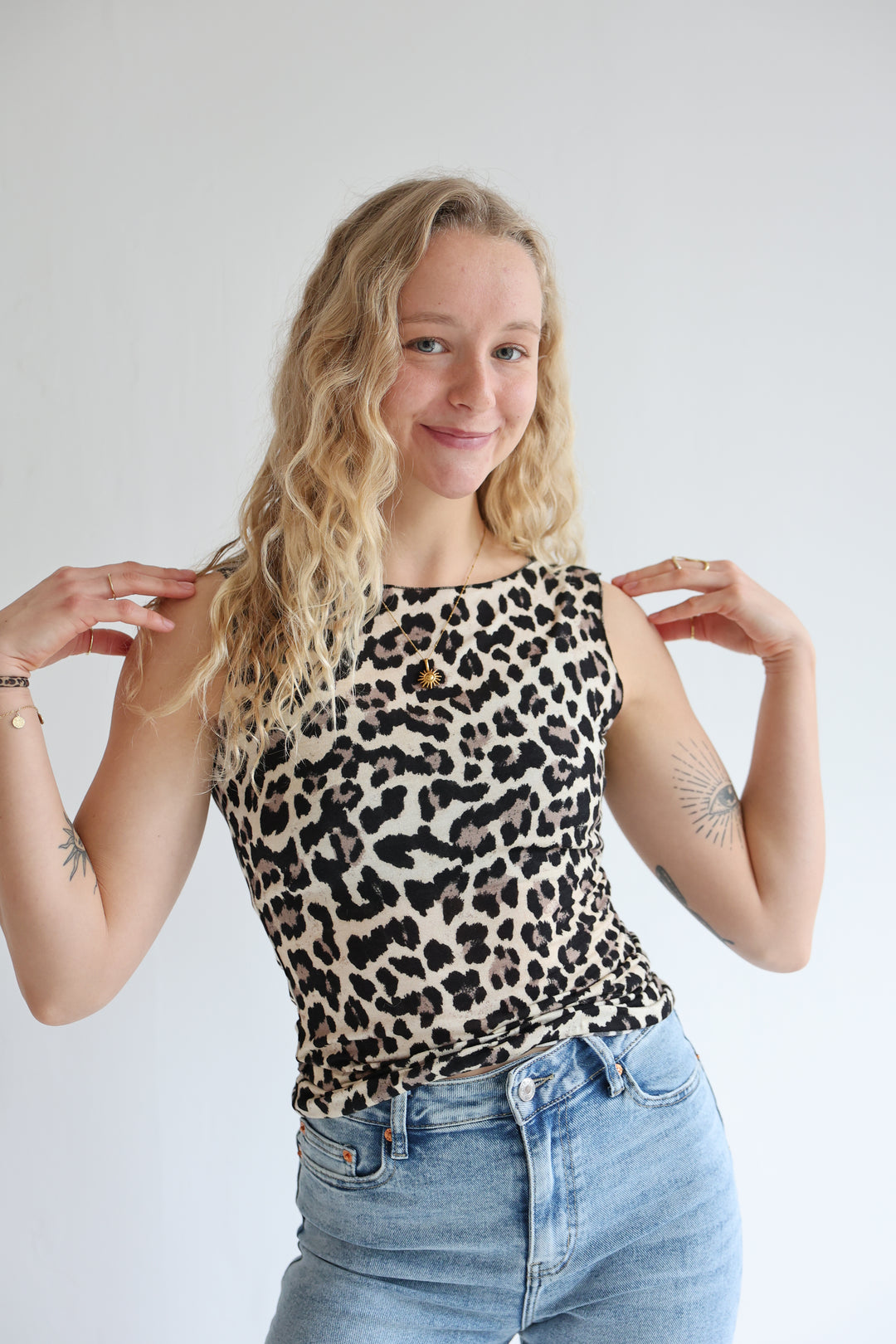 Cashmere Top Wild Leo