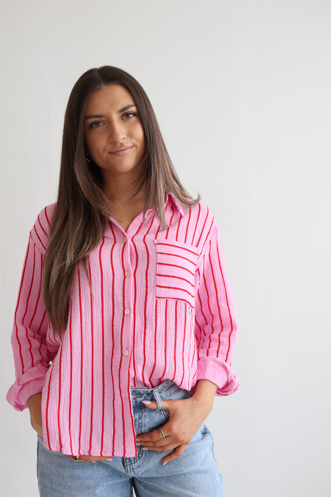 Musselinbluse Bubblegum Dreams