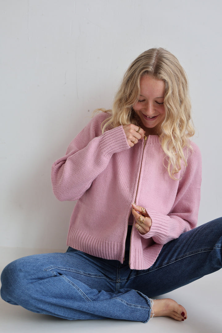 Golden Zip Cardigan