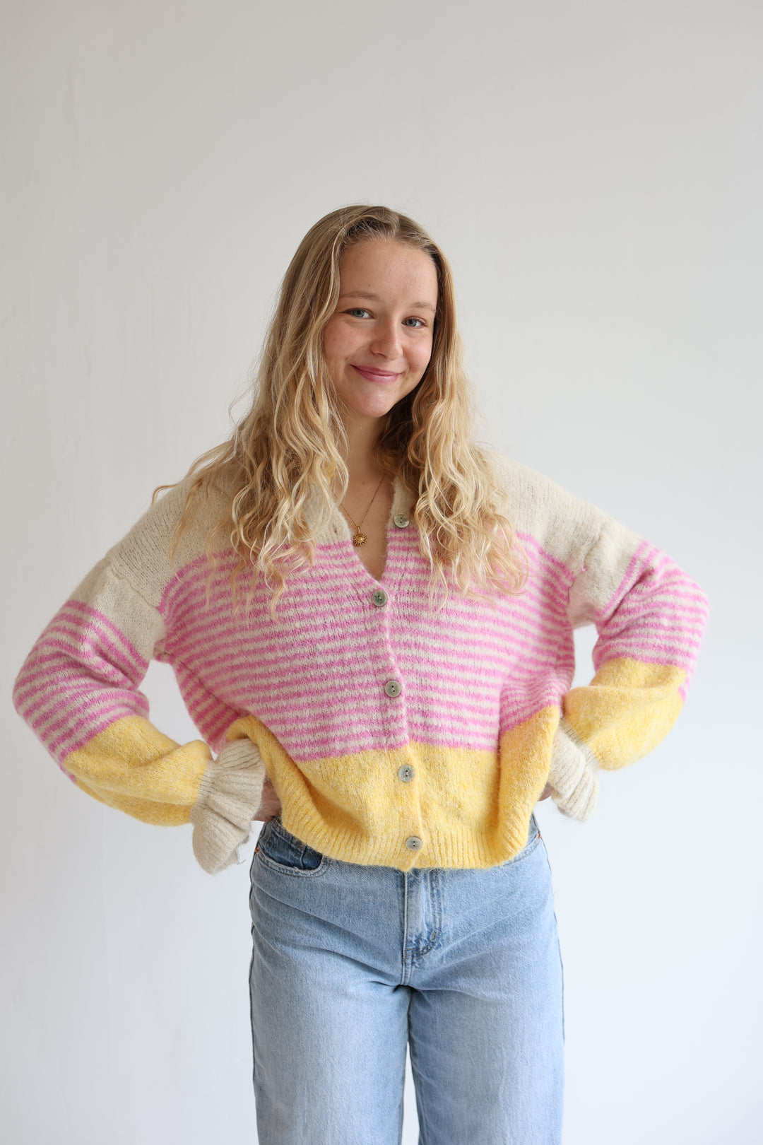 Candy Stripe Knit Cardigan