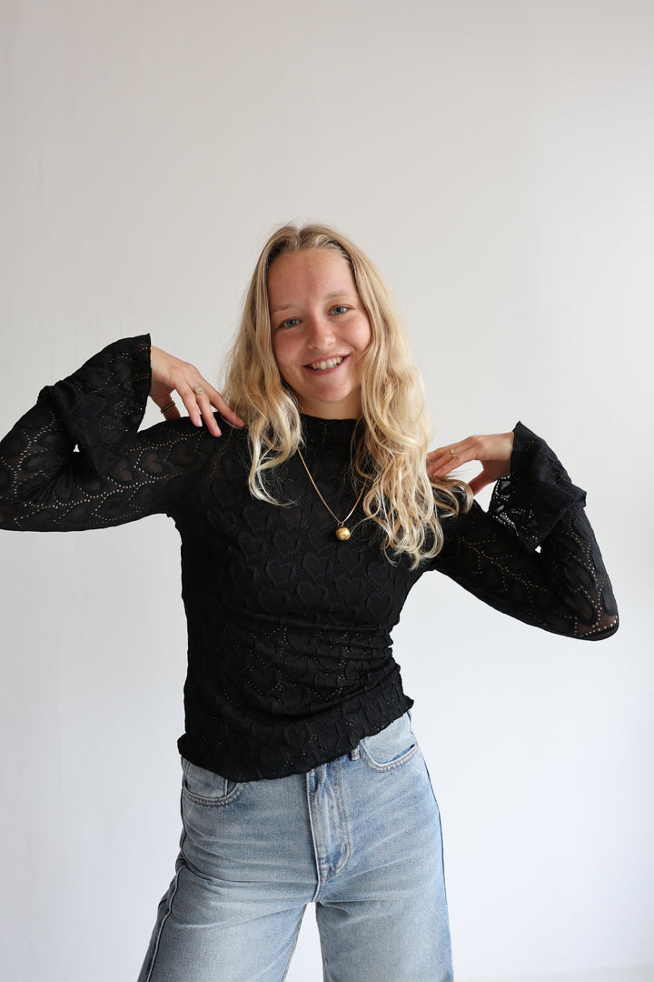 Spitzenlongsleeve Heartful