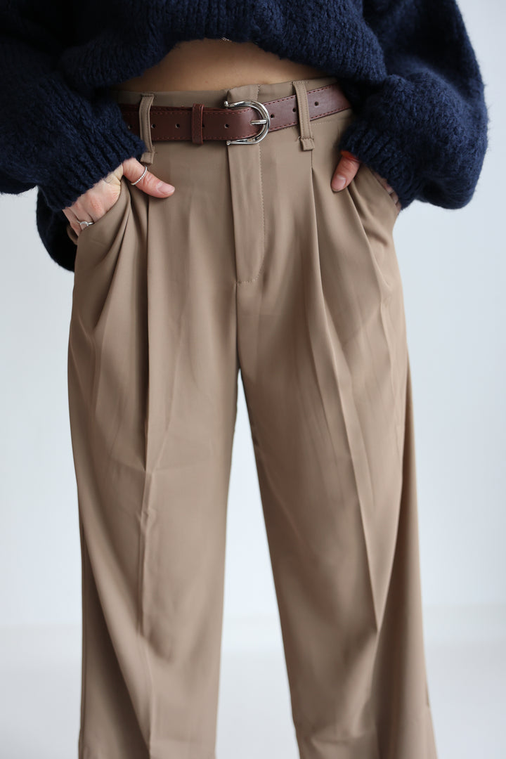 Bundfaltenhose mit Gürtel Anna (23091)